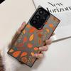 Luxury Leafs Phone Case For Samsung Galaxy S25 Edge S24 S23 S22 S21 S20 Ultra Funda Silicone Silver Cover