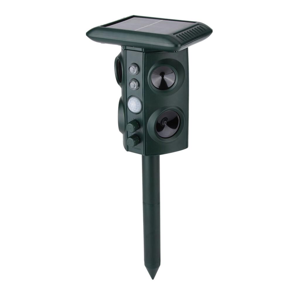 Picchetto anti-talpe, repellente solare attivato dal movimento, con ultrasuoni, flash LED e vibrazione per allontanare ratti, serpenti e cervi in