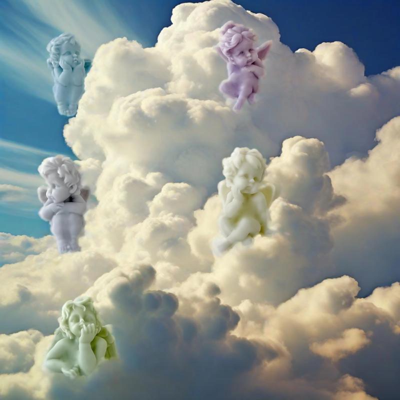 Angel Candle Silicone Mold Multi-Style Wings Human Baby Gypsum Doll Making Tool Cupid Resin Wedding Decor Birthday Gifts for Mom