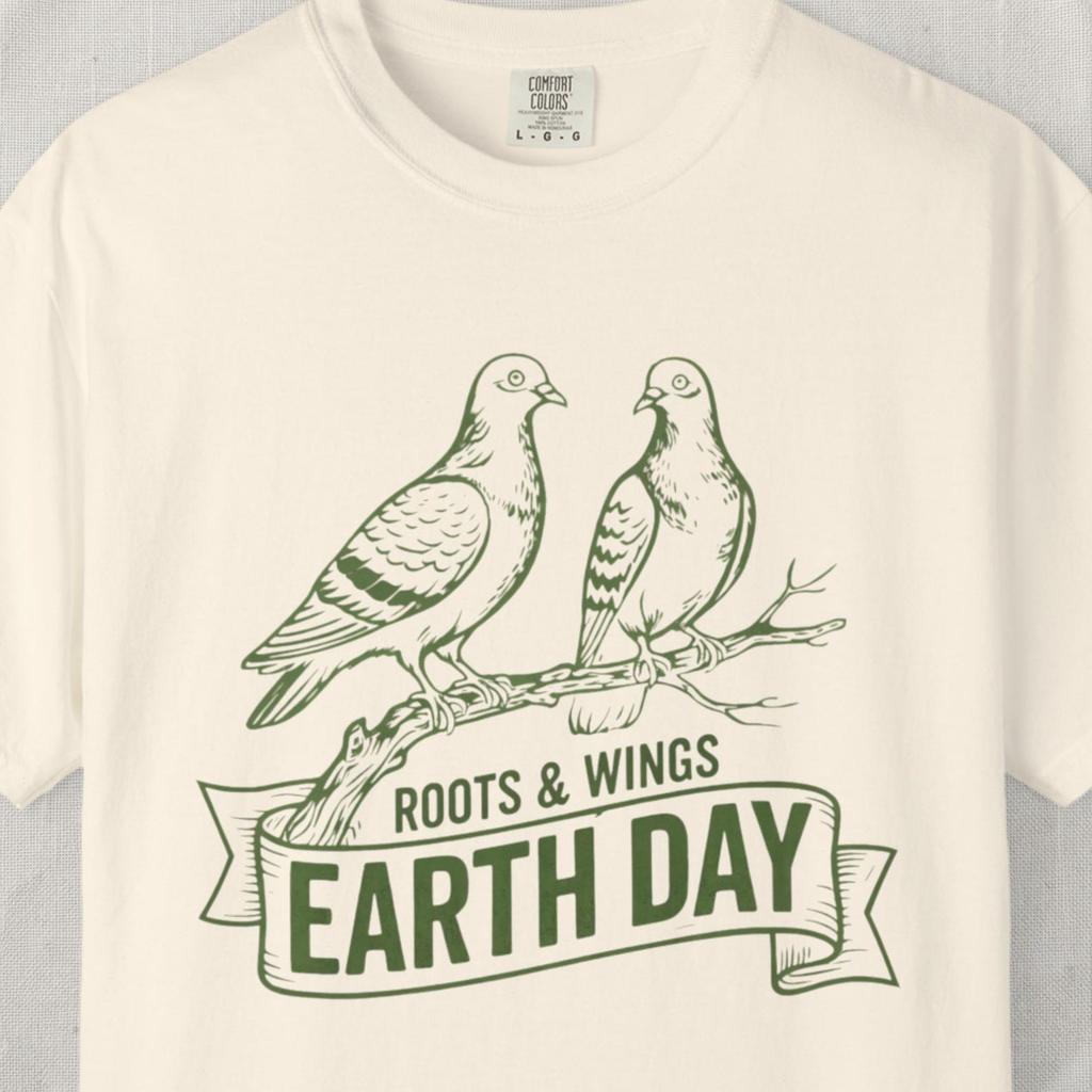 Pigeon Shirt, Earth Day Shirt, Comfort Colors Nature Lover Tee, Environmental Gift for Bird Lovers