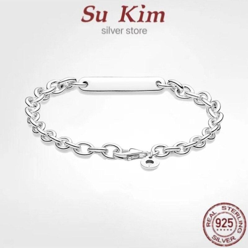 New Love Fit Original Pan 100 %925 Sterling Silver Beaded Bracelet For Women Fit Original Diy Charm Jewelry