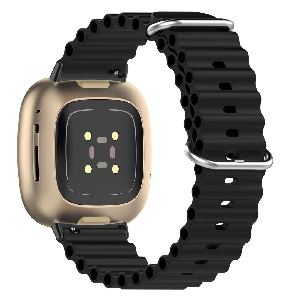 For Fitbit Sense/Sense 2/Versa 3/Versa 4 Smart Watch Band Adjustable Silicone Ocean Strap Replacement