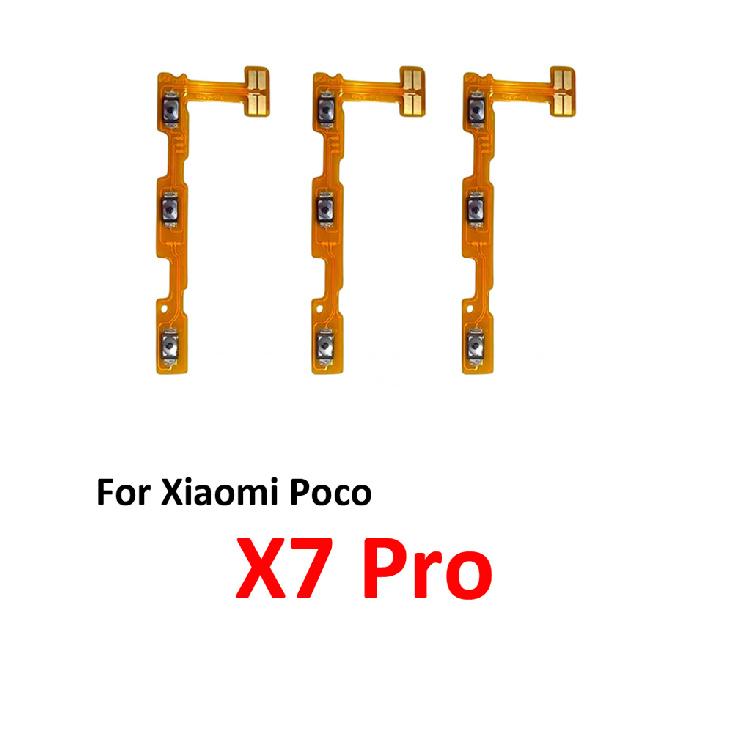 For Xiaomi Poco X7 Pro Phone Power Volume Button On Off Up Down External Side Key Internal Flex Cable Repair Parts Black Green 5