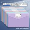 10 Pcs Clear A4 File Folders Plastic Large Capacity Document Pouch Storage Bag Durable Snap Button Closure File Folders