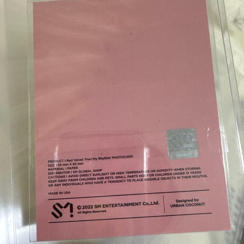 Used Red Velvet Irene Photocard Smglobal