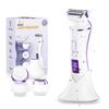 Rasoir Tondeuse Électrique 4-en-1 pour Femmes pour Bikini Aisselles Jambes Poils du Nez avec Brosse de Nettoyage, Rechargeable