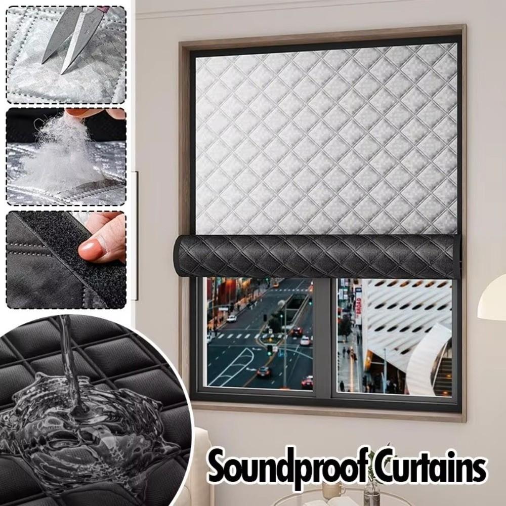 Insulation Film Soundproof Curtains Self-Adhesive Winter Warm Curtains Window Screens Bedroom