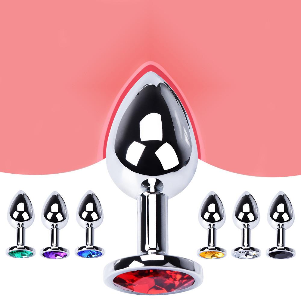 3 Pcs/set Metal Anal Plug Butt Plug Sex Toys Butt Toys For Women/Men/Couples Adults Game Masturbator Anal S/M/L Diamond Sex Shop