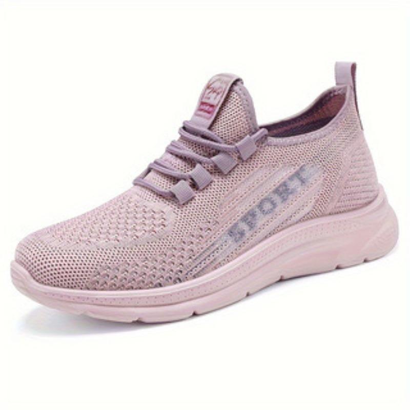 Damen Plus Size Strick-Mesh Freizeit-Sneaker, Leichte Atmungsaktive Sportschuhe