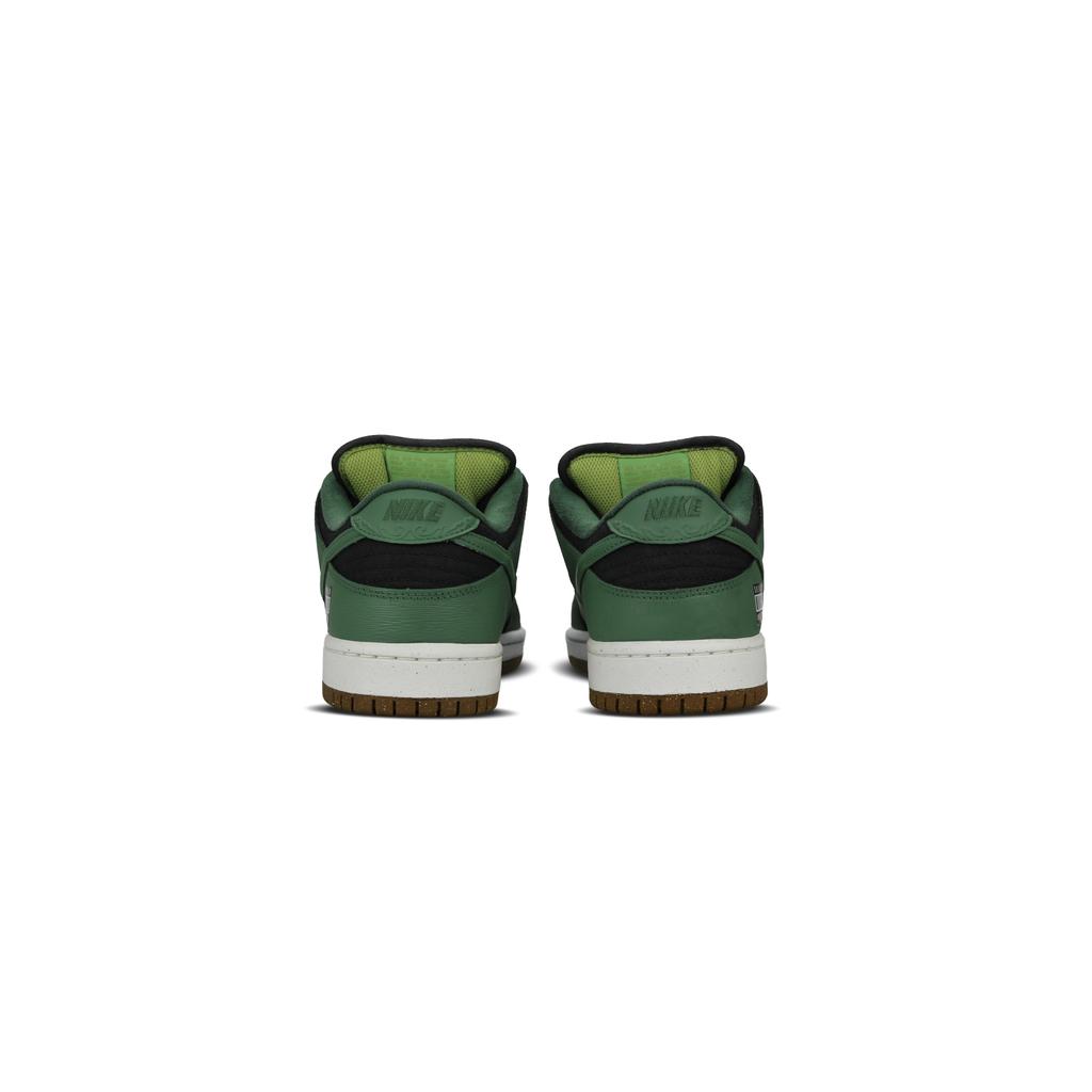 Nike Dunk SB Abrasion Resistant Low Top Skateboard Shoes Unisex Black Green FQ7585-200(Team882-Green X)