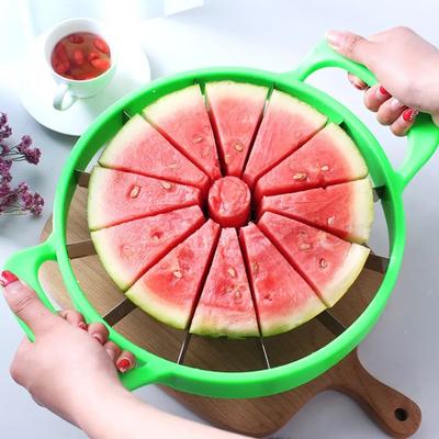 Watermelon Cutter Stainless Steel Fruit Cutter Gadget Household Watermelon Slicer Large Hami Melon Fruit Divider Kitchen Gadgets
