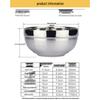 Large Double-Layer Insulated Stainless Steel Bowl with Lid - Anti-Scald, Anti-Drop, for Children and Adults, Ideal for Rice and Soup.