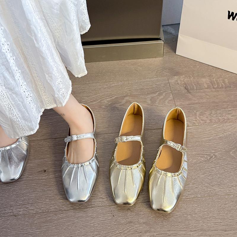 Fashion Square Toe Women Marie Janes Shoes Woman Soft Sole Flat Sandals Summer 2025 Trend Comfort Casual Shoes Shallow Loafers Sandalias