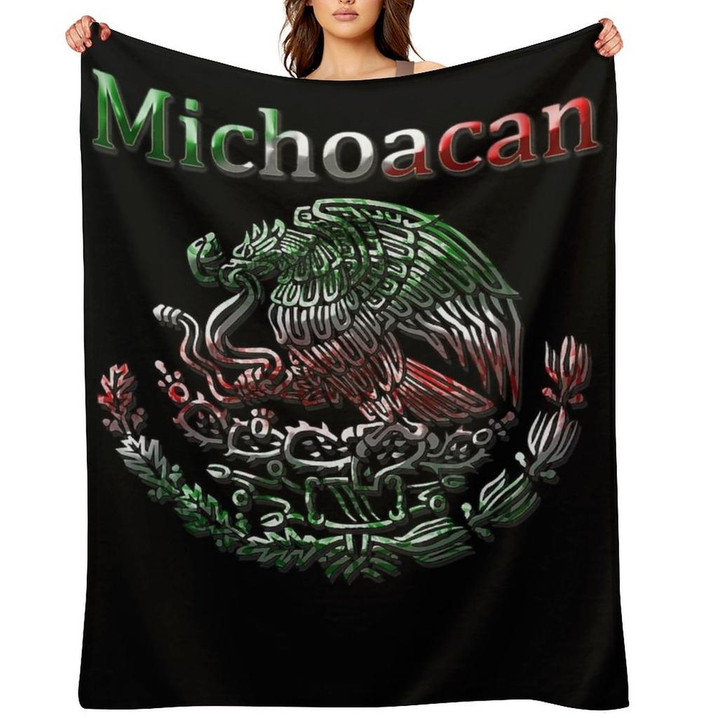 Michoacan Morelia Mexican colt flag Mexico Throw Blanket bed plaid Single funny gift Extra Large Throw Blankets