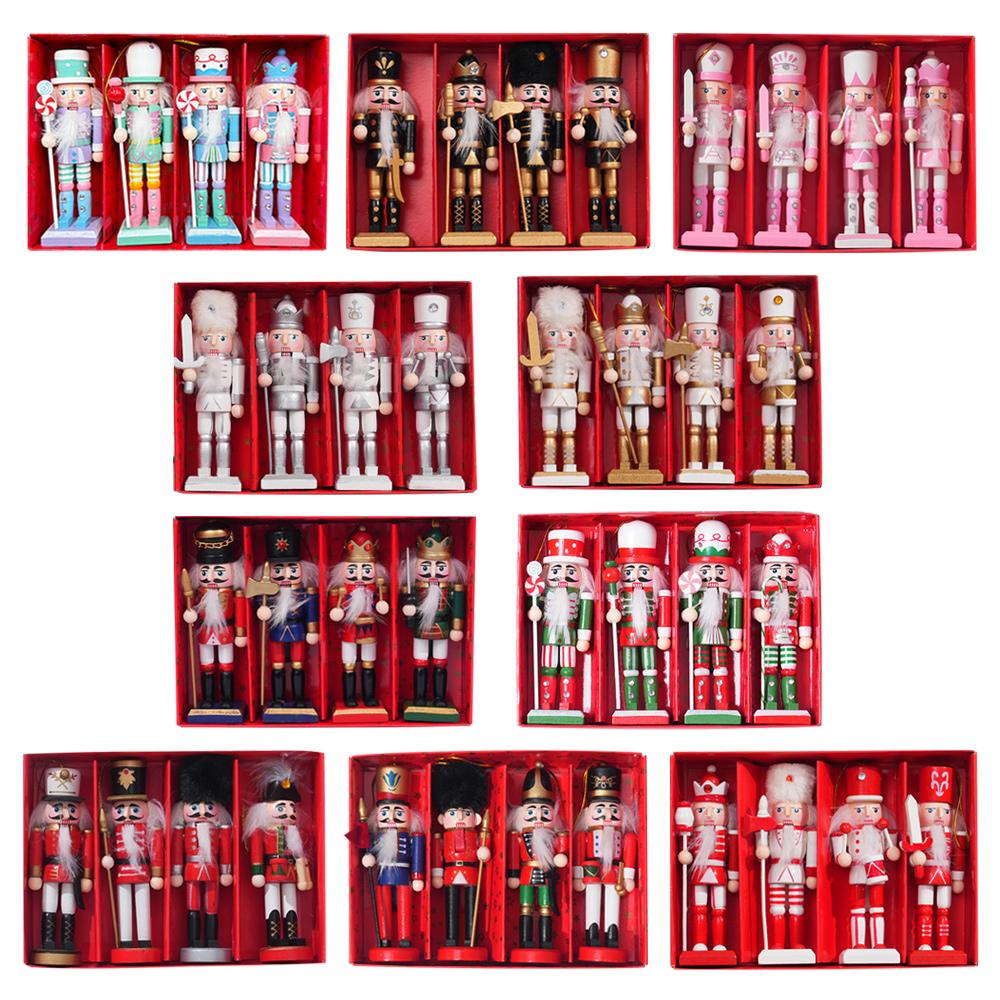 

Christmas Tree Nutcracker Decorative Pendant, Living Room Home Desktop Ornament Wooden Puppet Ornament, Christmas Day Decoration