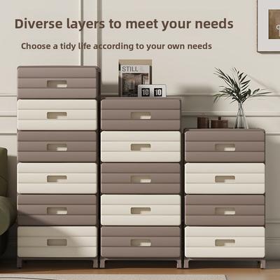 3/4/5-layers Drawer-type Slit Storage Cabinet Home Living Room Storage Cabinet Toy Storage Cabinet Narrow Cabinet Simple Bedside Table