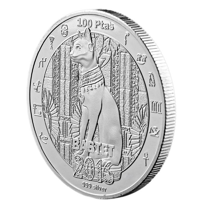 

Египетская мифология Богиня-кошка Бастет, посеребренные памятные монеты