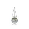 1PC Disco Ball Creative Round Flowerpot Hanging Basket Plastic Glass Mirror Plant Planting Pot Succulent Slivery