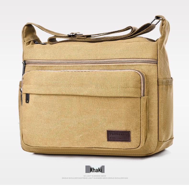 Men's Multifunctional Canvas Crossbody Bag: Versatile Travel & Tool Carrier