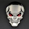 2 Stück 3D Totenkopf Autoemblem - Piraten Skelett Metallabzeichen, Freibeuter Kopf Aufkleber für Karosserie/Heckklappe, Wasserdichter Aufkleber