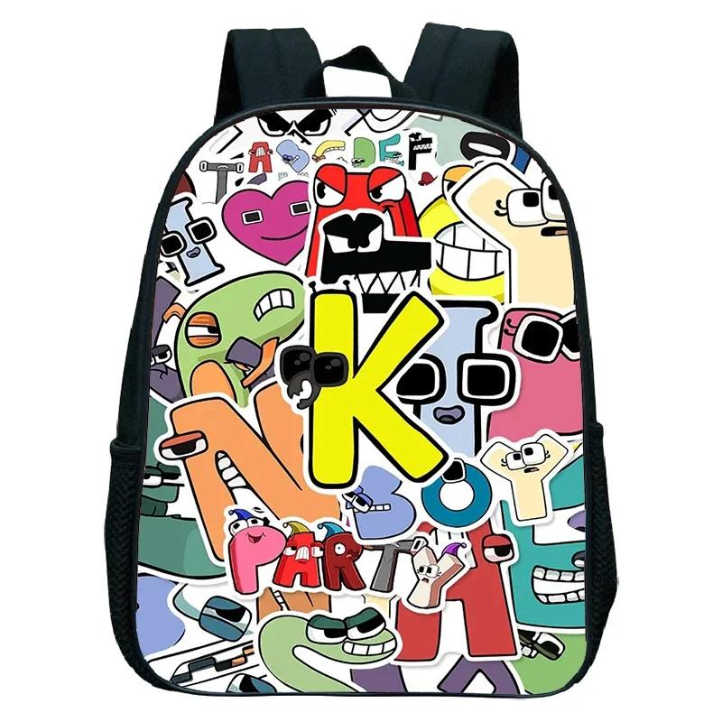 Cartoon Preschool Bookbag Waterproof Backpack Alphabet Lore Print School Bags Kindergarten Backpacks for Boys Girls Kids Bag