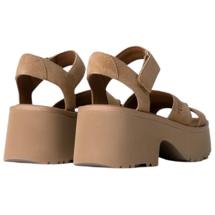 UGG New Heights Suede One Strap Sandals 7.6cm Women's Brown 1167475-MDSD
