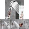Spa Shower Head 3 Mode Button High Pressure Filter Balls Water Saving