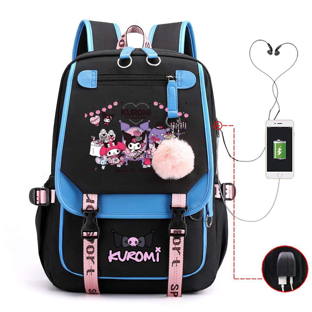 Universal Schoolbag Animation Cartoon Popularity Peripheral Printing Student Casual Backpack Multi-Function With Usb