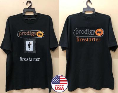 The Prodigy Band Maglietta a Doppia Faccia Firestarter Taglia Intera S-4XL