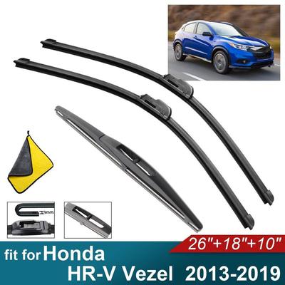 Car Windshield Wiper Blades Fit For Honda HR-V Vezel Rear Wiper Blades Soft Rubber Auto Front Windscreen