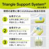 Nishikawa Keeps Pelvic Support Cushion that is comfortable even when sitting for long periods of time Black Triangle support system holds the pelvis