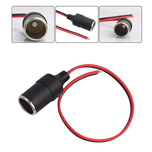 YFFSFDC Car Charger Power Plug Terminal Cigarette Lighter Female Socket Cable Compatible with 12V/24V Pack of 4