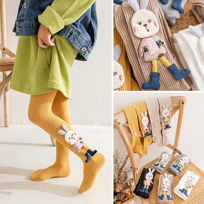 Girls' Color Block Pantyhose and Leggings - Baby Cotton Candy Footed Socks