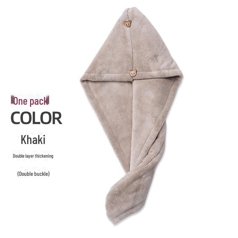 Women's Double-Layer Quick-Dry Hair Towel - Absorbent, Thickened Cap for Long Hair with Headband.