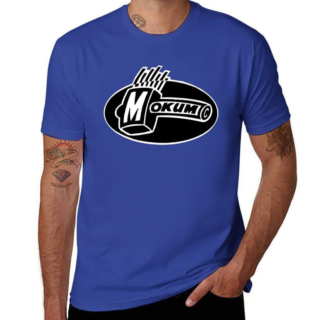 MOKUM RECORDS T-Shirt-Grafiken Vintage Neuauflage T-Shirts für Herren Baumwolle