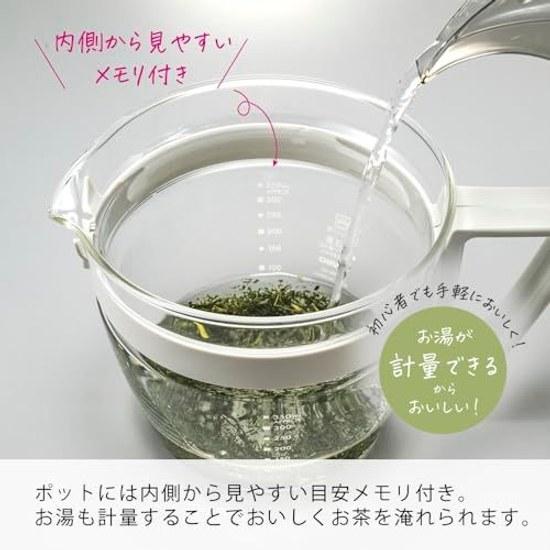 HARIO Teapot Marti Pale Gray Practical Capacity 400ml Heat-Resistant Glass Measurement Made Japan OTPM-40-PGR