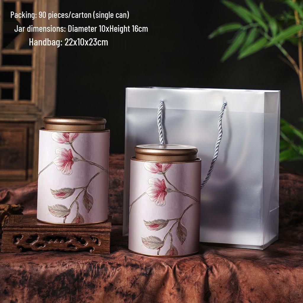 Exquisite High-End Tea Storage Box for Flower, Black, Green, and White Teas - Sealed Jar with Premium Gift Packaging