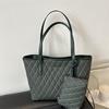 Large Capacity Rhombus Casual Women's Bag 2025 New Simple Casual Shoulder Tote Handbag Bag Women
