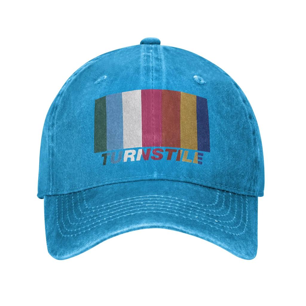 Fashionable Adjustable Baseball Cap Featuring a Printed Design of The Unisex American Hardcore Punk Band Turnstile Made from Di