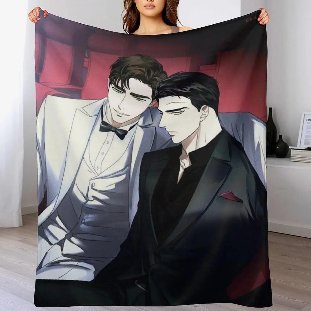 Jin Cheong Woo & Matthew Rayner Under The Green Light Manhwa Throw Blanket Extra Large Throw Decorative Sofa Blankets