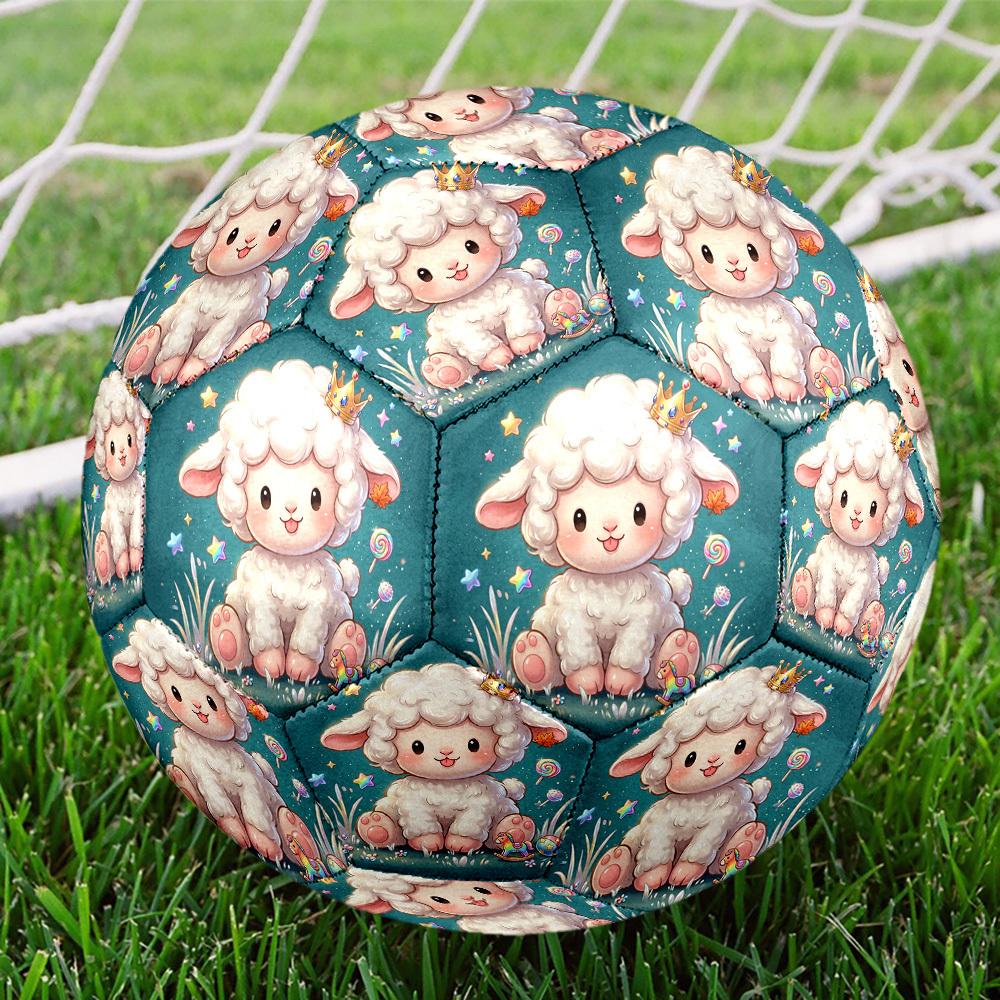 1pc Royal Lamb Fantasy Themed Soccer Ball, Size 5, Lightweight PVC Material, Outdoor Training Soccer Ball Gift. q62226