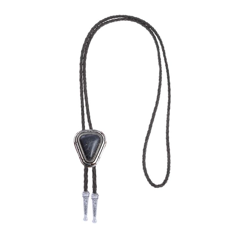 Alloy Bolo Tie for Men Cowboy Bolo Tie Necktie Collar Pendant WesternStyle Necklace for Teens Cowboy Rodeos Accessory