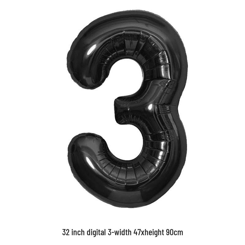32-Inch White Number '40' Birthday Balloon, Aluminum Foil Party Decoration Prop
