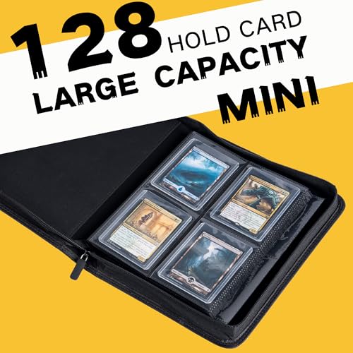 KUOOKING Top Loader Binder, Holds Over 112 Top Loaders, 4-Pocket Top Loader Card Storage Case with Double-Sided Pockets for Trading Cards, 3 X 4 Inch