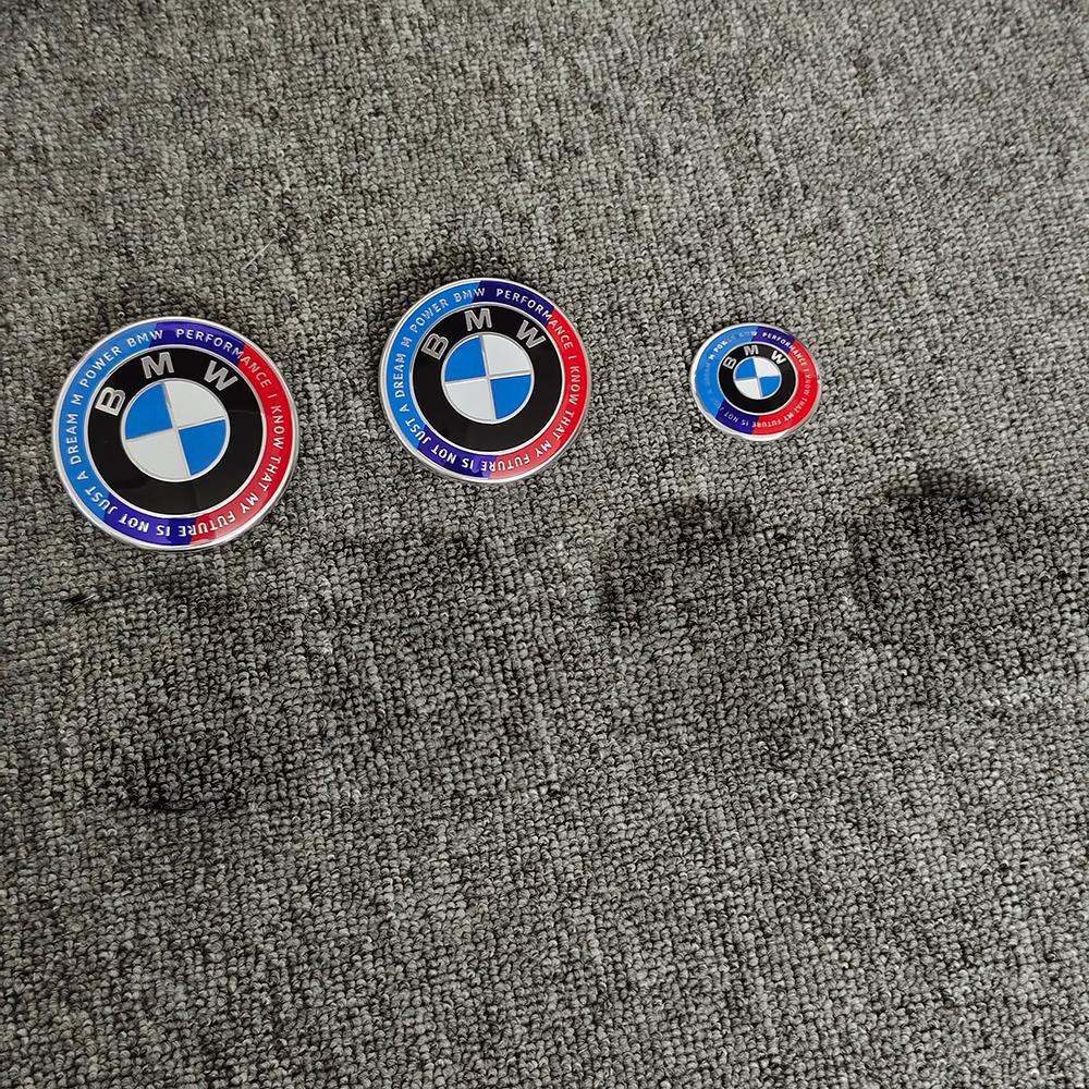 3Pcs For BMW M Logo G30 G31 G38 G11 G12 G20 G28 F10 F48 F49 G01 F20 F21 F22 Car Front Hood Emblem Logo steering wheel stickers G111