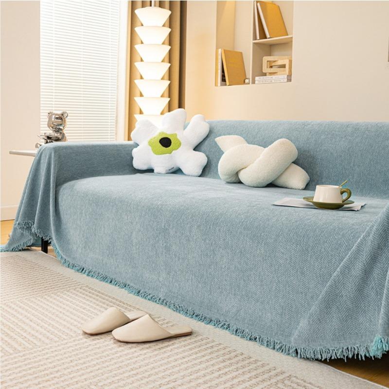 Fischgrätmuster Sofabezug Stoff für alle Jahreszeiten, Vollständige Abdeckung Sofadecke Kissen, Hochwertiges Anti-Katzenkratz Sofa Handtuch