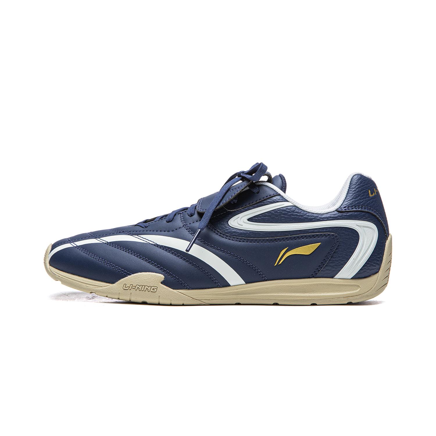 

Li Ning Film Pulse Cushioning Slip Resistant Abrasion Resistant Lightweight Low top Casual Shoes Men s Dark Blue AGLV135-3 40