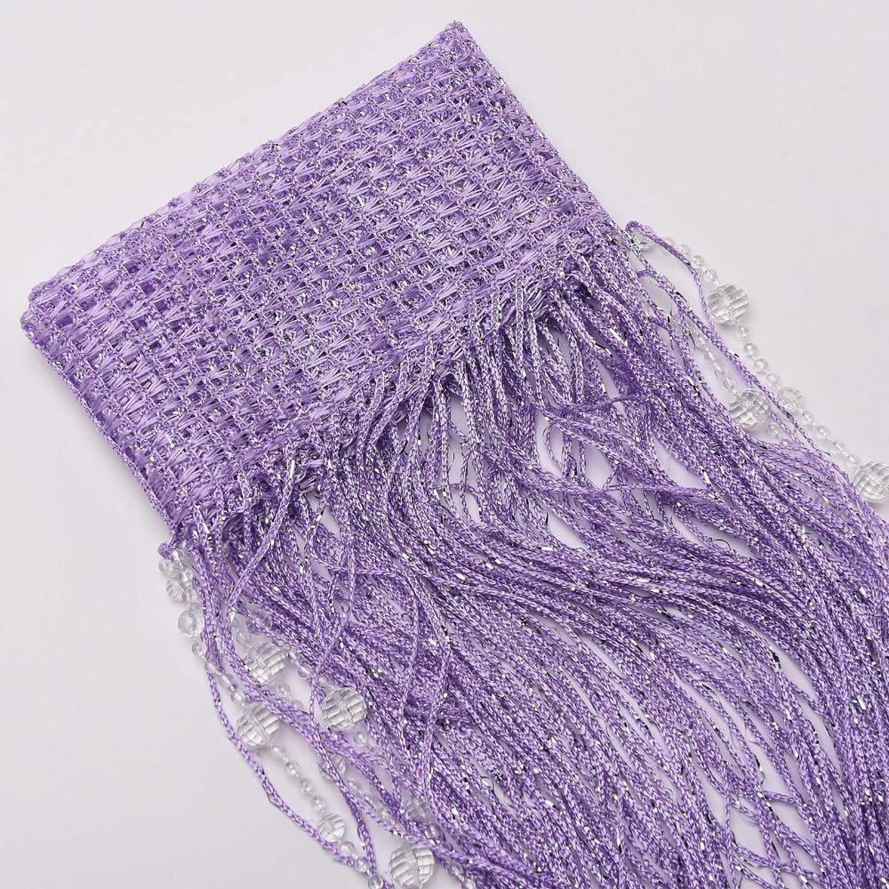 

Decorative String Curtain Crystal Bead Crystal Curtain Easy Hang Beaded Curtain Window Decor Light purple