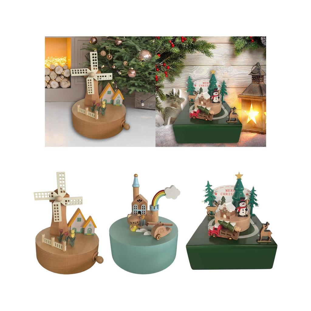 Carousel Music Box Building Blocks up Musical Boxes for Party Holiday Wedding