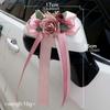 Elegant Wedding Car Door Handle Ribbon Decorations Door Handle Flower Bowknot Decoration for Wedding Car and Venues
